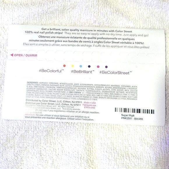 NIP Color Street Sugar High White Multi Colored Glitter Nail Polish Kit - Picture 4 of 4